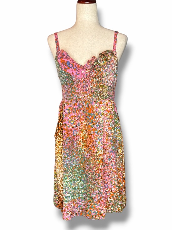 Maeve Dresses & Skirts - Maeve Pink Multi Silk Confetti Fit & Flare Mini Sundress Size Large